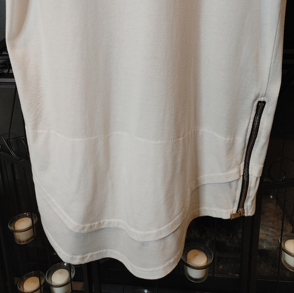 SMOKE RISE MENS JA6160 ZIP DETAIL SHIRT, WHITE L - Picture 6 of 7